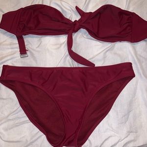 Burgundy bikini